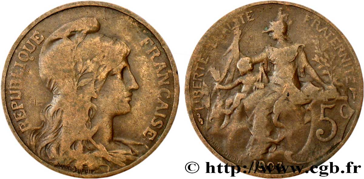 5 centimes Daniel-Dupuis 1903  F.119/13 RC12 