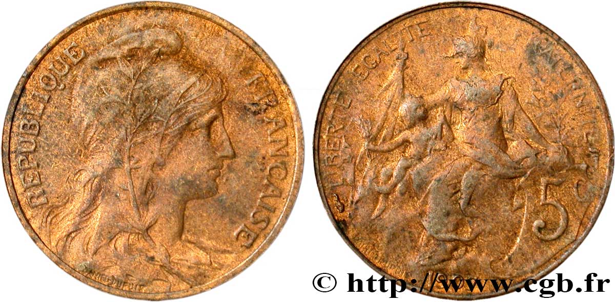 5 centimes Daniel-Dupuis 1907  F.119/17 BB54 