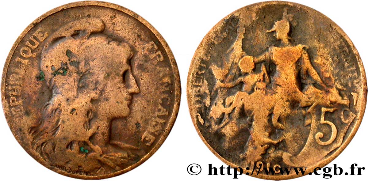 5 centimes Daniel-Dupuis 1910  F.119/22 B8 