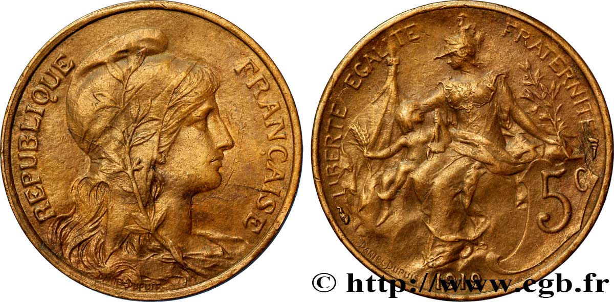 5 centimes Daniel-Dupuis 1912  F.119/24 MBC48 