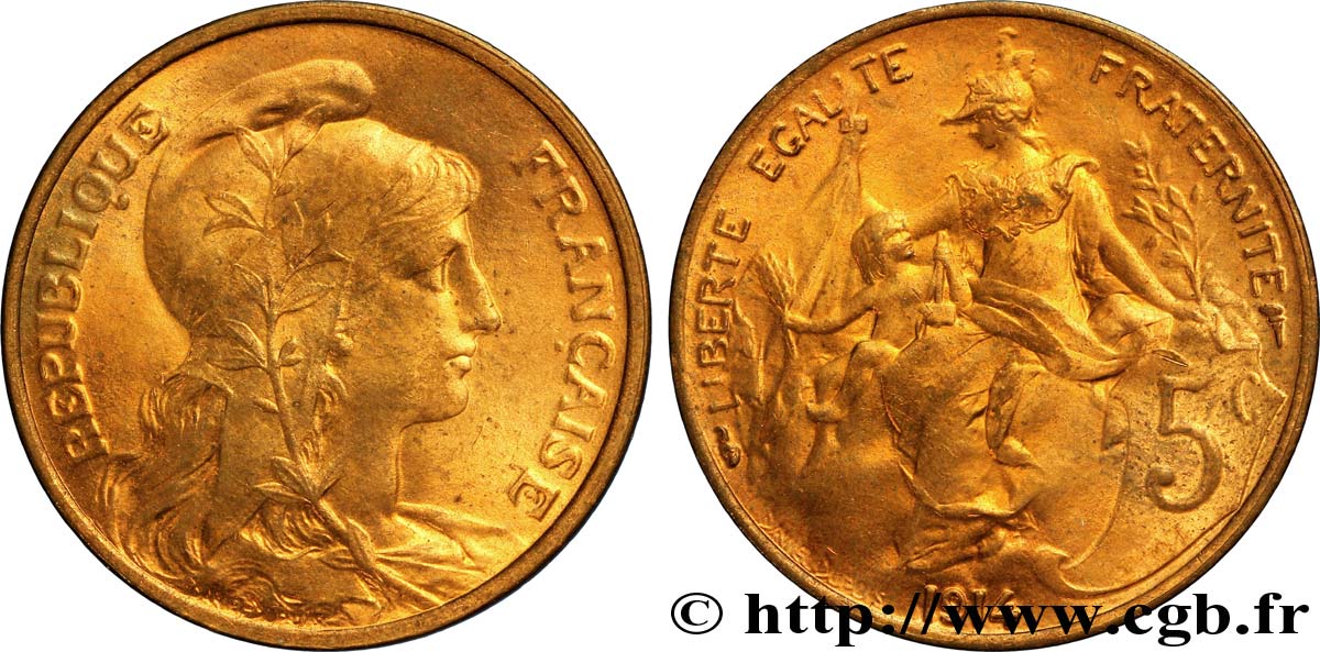 5 centimes Daniel-Dupuis 1914  F.119/26 SPL63 