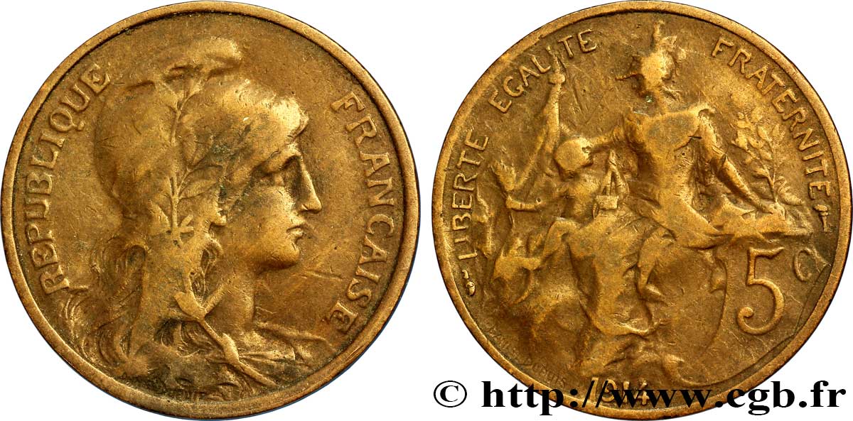 5 centimes Daniel-Dupuis 1914  F.119/26 TB20 
