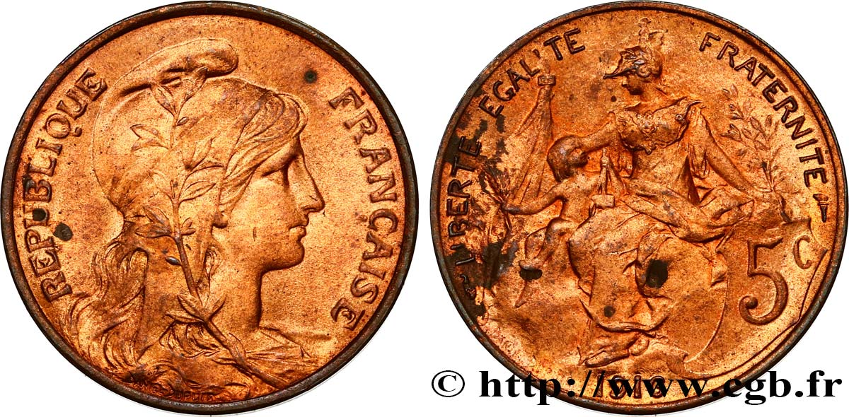 5 centimes Daniel-Dupuis 1916  F.119/28 AU 