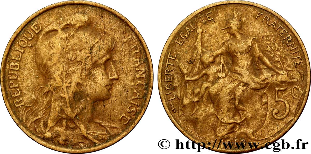 5 centimes Daniel-Dupuis 1916  F.119/28 BB40 