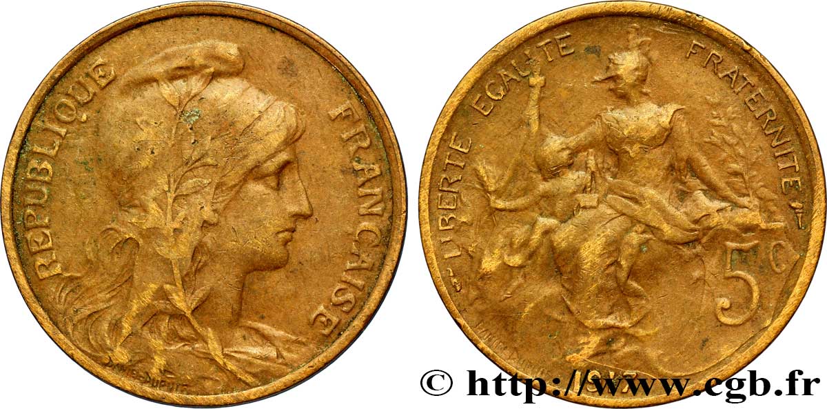 5 centimes Daniel-Dupuis 1917  F.119/30 TTB40 