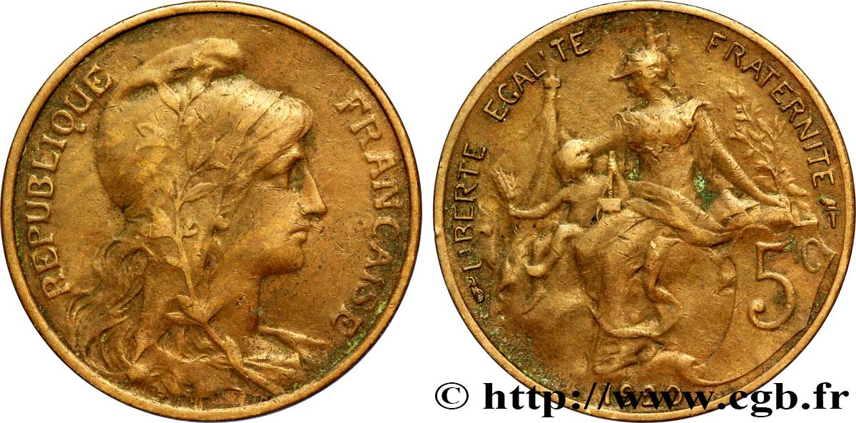 5 centimes Daniel-Dupuis 1920  F.119/31 TTB40 