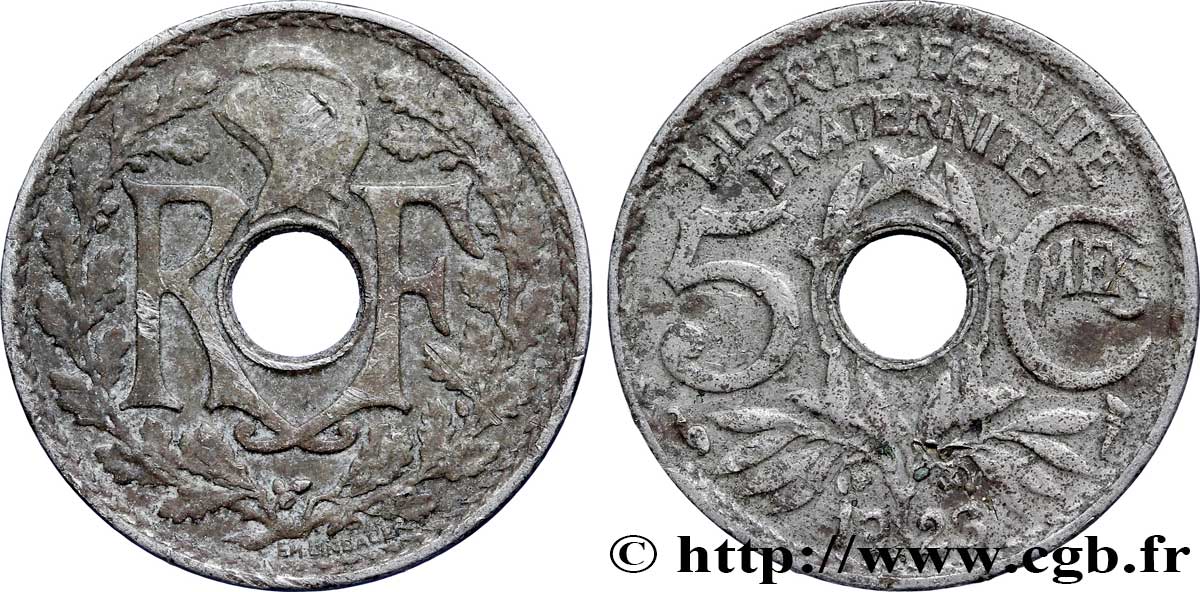5 centimes Lindauer, petit module 1925 Paris F.122/10 TTB40 