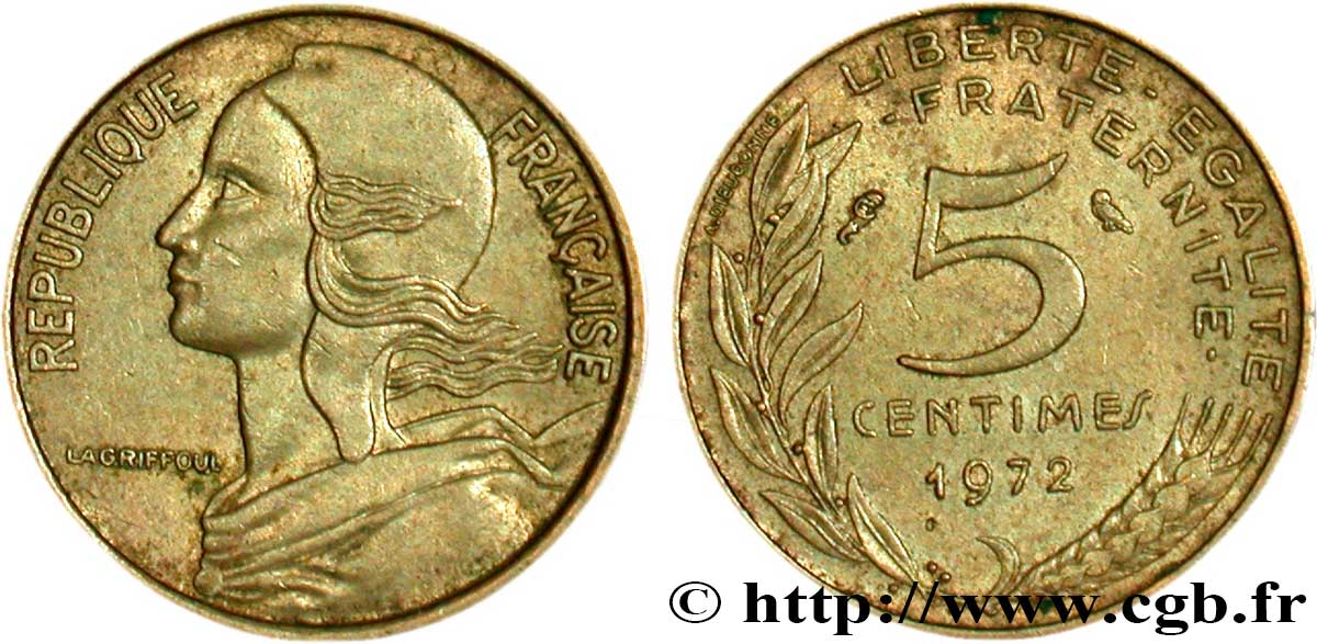 5 centimes Marianne 1972 Paris F.125/8 BB48 