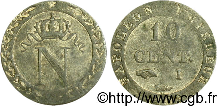 10 cent. à l N couronnée 1809 Limoges F.130/15 XF48 