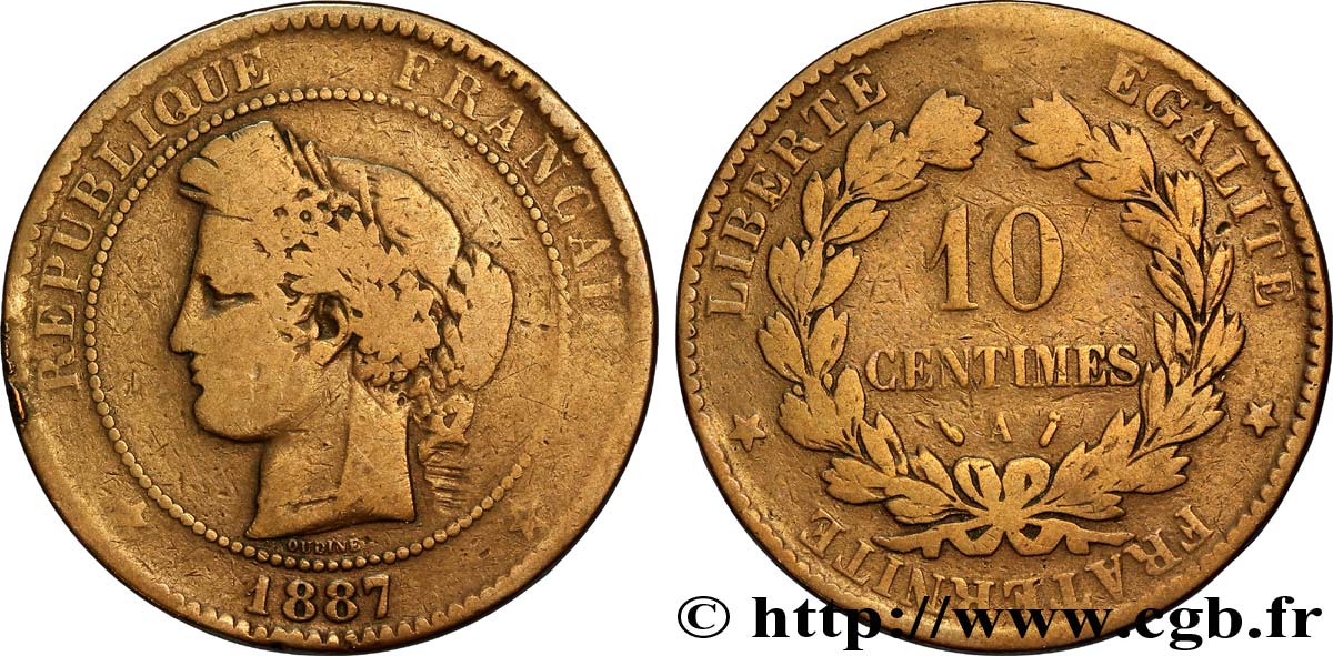10 centimes Cérès 1887 Paris F.135/31 F12 