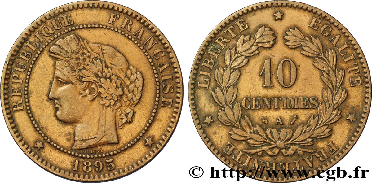 10 centimes Cérès 1895 Paris F.135/40 TTB48 
