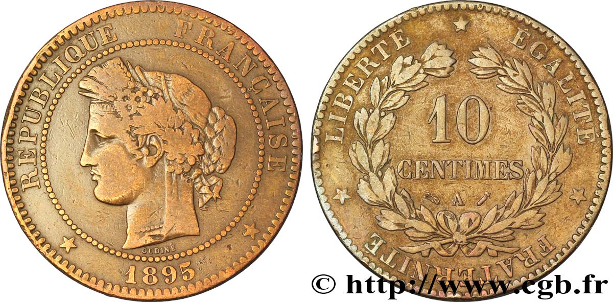 10 centimes Cérès 1895 Paris F.135/40 TB35 