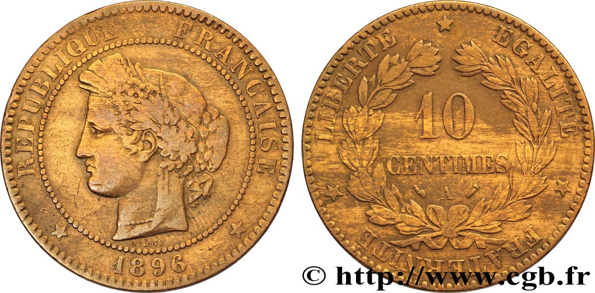 10 centimes Cérès 1896 Paris F.135/41 TB35 