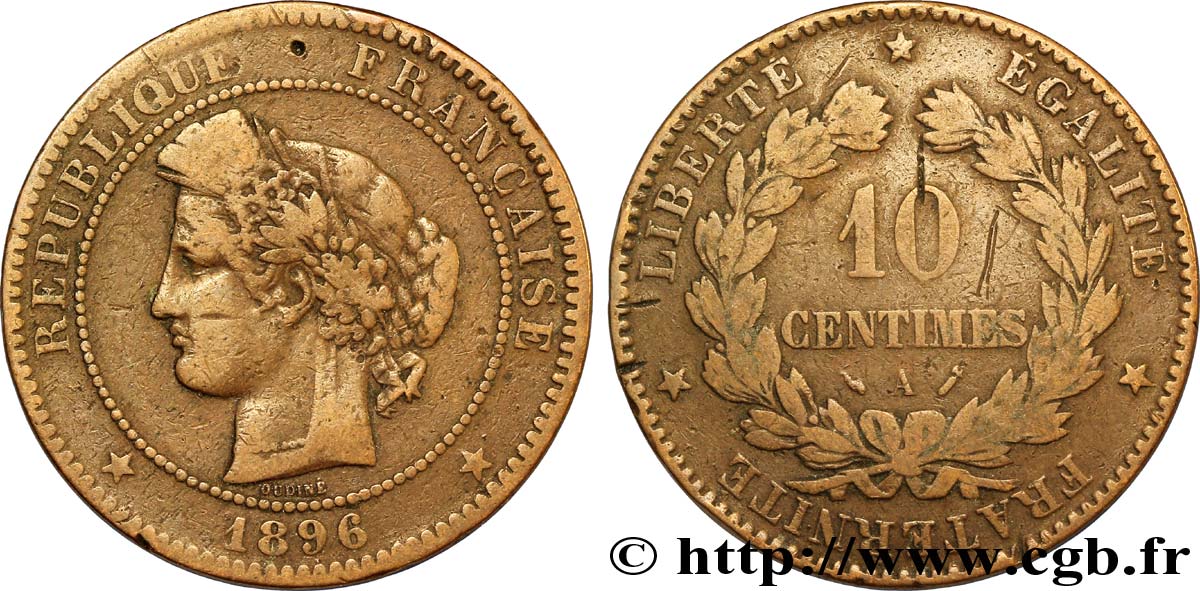 10 centimes Cérès 1896 Paris F.135/41 TB20 