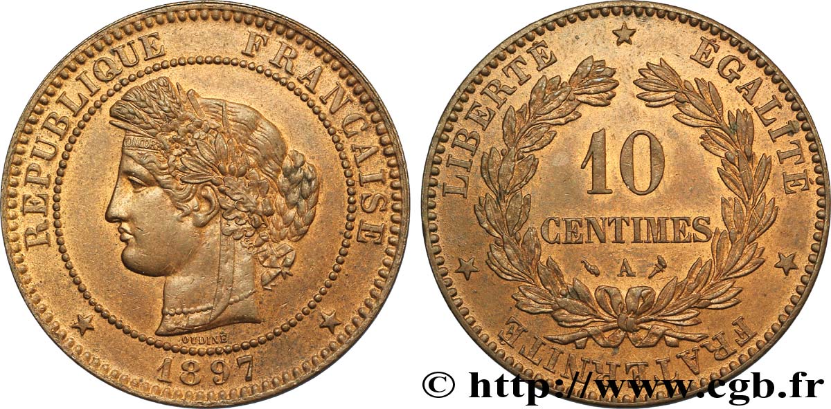 10 centimes Cérès 1897 Paris F.135/44 SUP60 