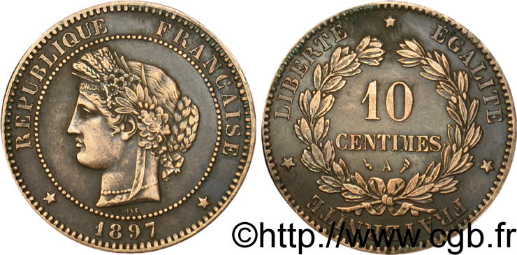 10 centimes Cérès 1897 Paris F.135/44 TTB48 
