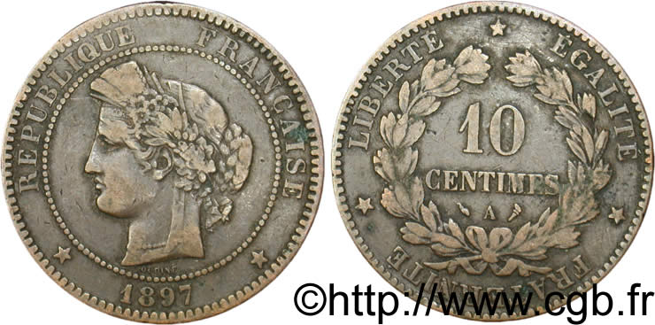 10 centimes Cérès 1897 Paris F.135/44 TB35 