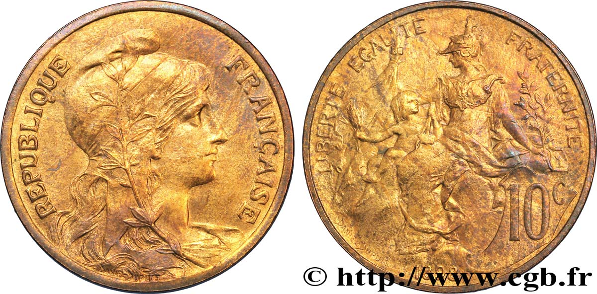 10 centimes Daniel-Dupuis 1898  F.136/5 SUP58 