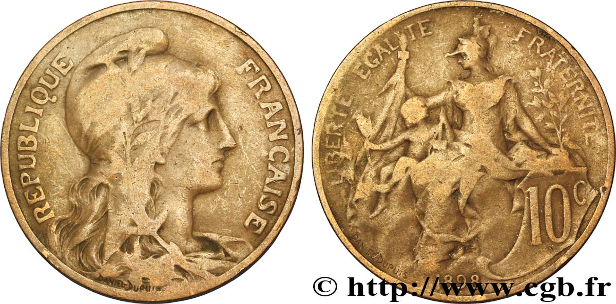 10 centimes Daniel-Dupuis 1898  F.136/5 VF20 