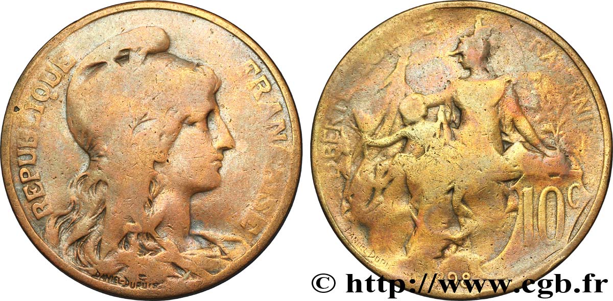 10 centimes Daniel-Dupuis 1898  F.136/5 B8 