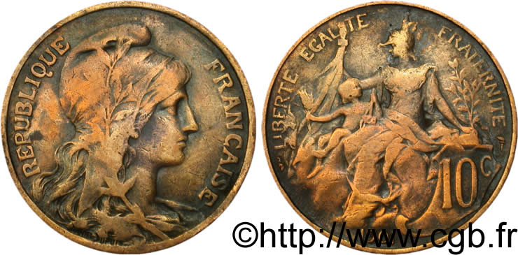 10 centimes Daniel-Dupuis 1901  F.136/10 TB20 