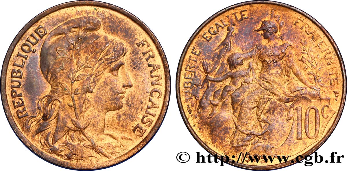 10 centimes Daniel-Dupuis 1902  F.136/11 AU58 