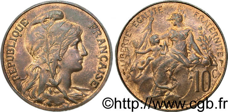 10 centimes Daniel-Dupuis 1903  F.136/12 SPL58 
