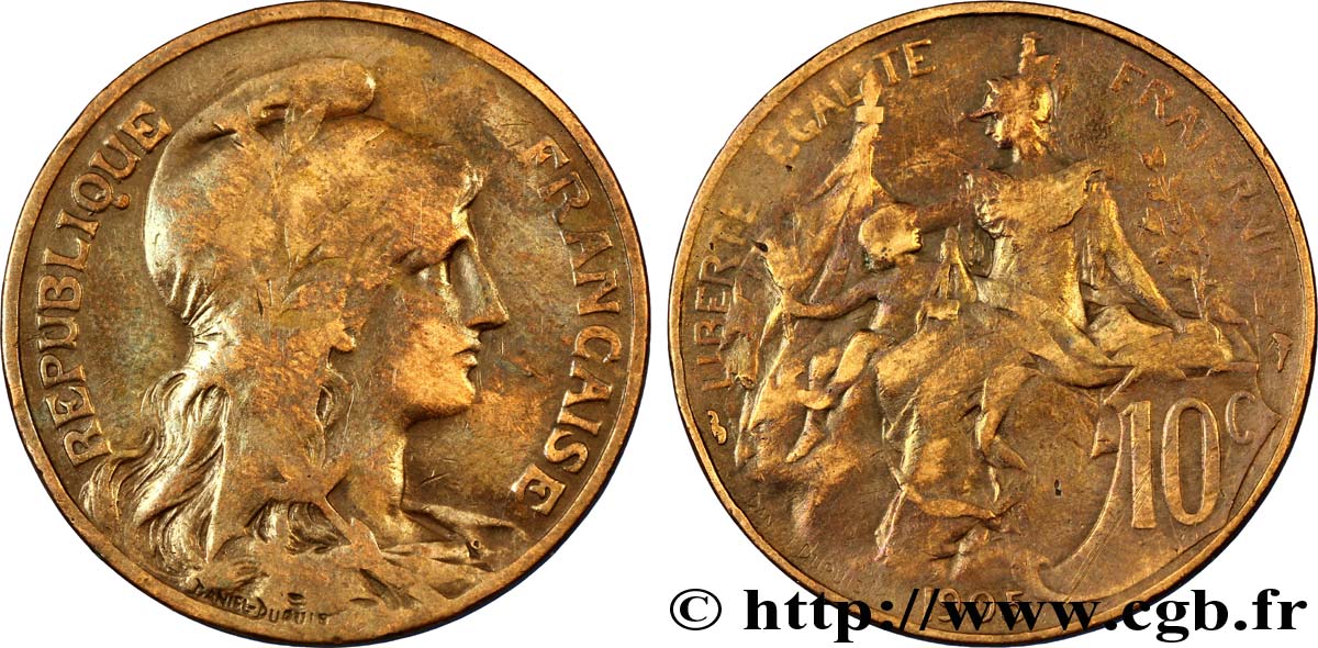 10 centimes Daniel-Dupuis 1905  F.136/14 VF20 
