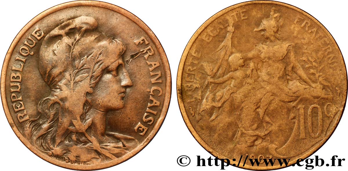10 centimes Daniel-Dupuis 1907  F.136/16 BB40 