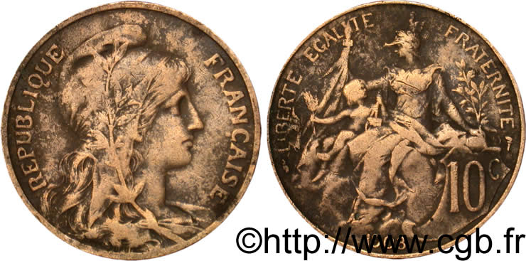 10 centimes Daniel-Dupuis 1908  F.136/17 B12 