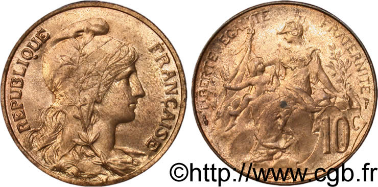 10 centimes Daniel-Dupuis 1909  F.136/18 SUP60 