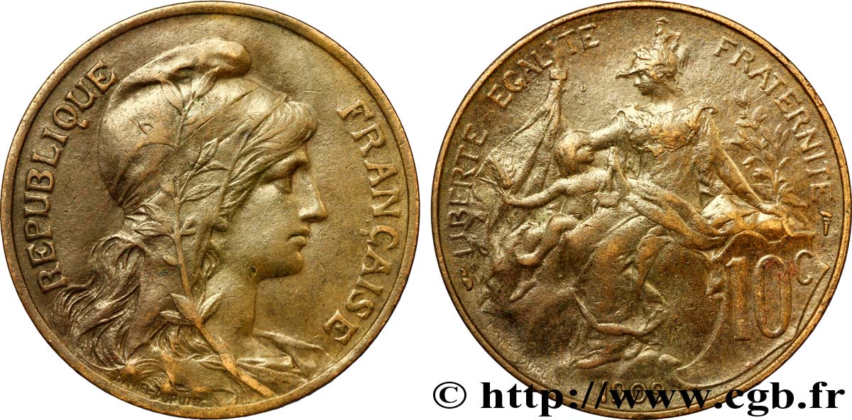10 centimes Daniel-Dupuis 1909  F.136/18 XF48 