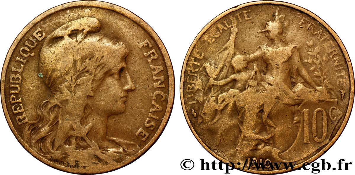 10 centimes Daniel-Dupuis 1910  F.136/19 S35 