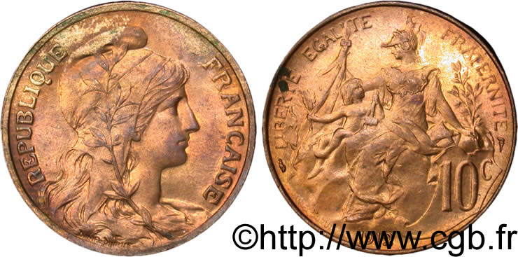 10 centimes Daniel-Dupuis 1912  F.136/21 SUP58 