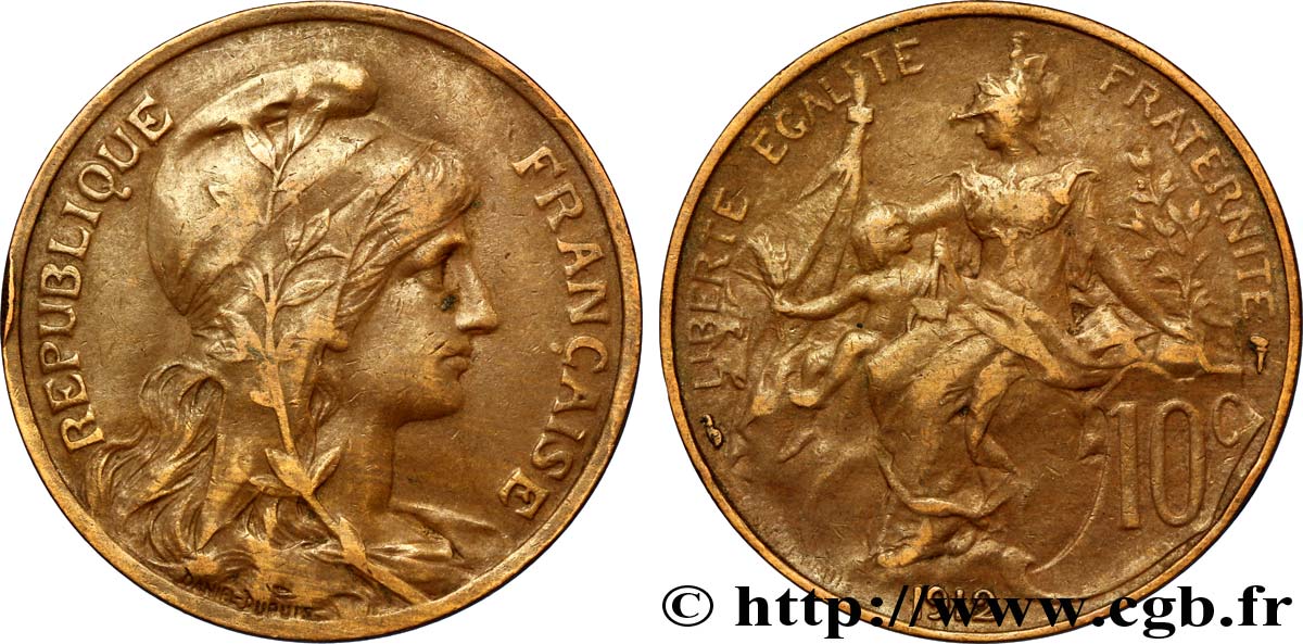 10 centimes Daniel-Dupuis 1912  F.136/21 XF48 