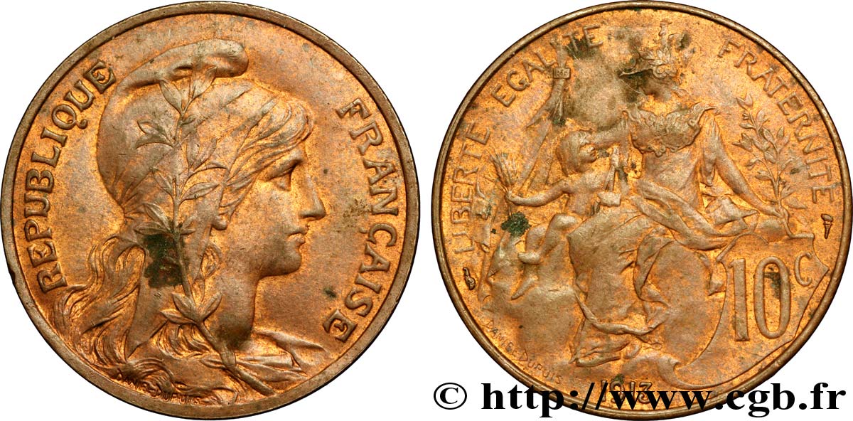 10 centimes Daniel-Dupuis 1913  F.136/22 EBC58 