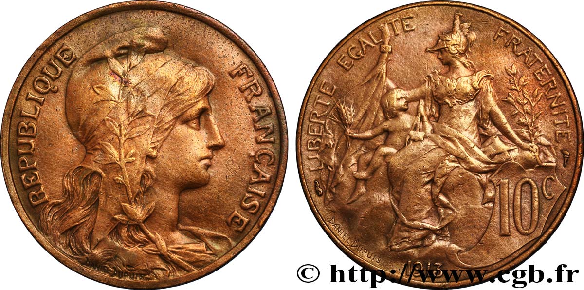 10 centimes Daniel-Dupuis 1913  F.136/22 XF48 