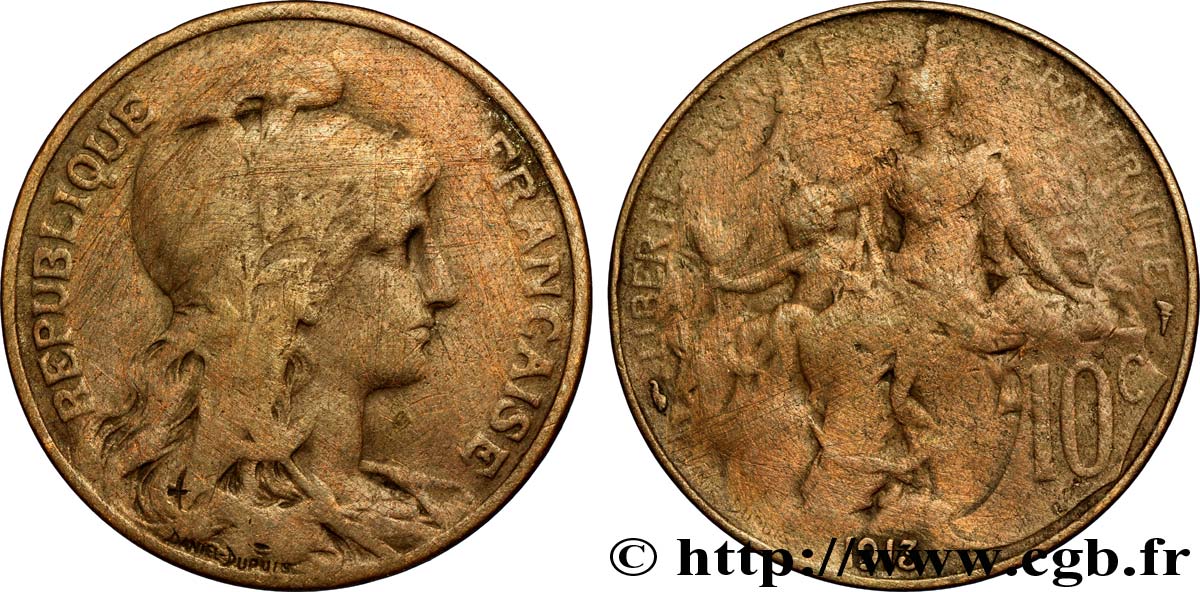 10 centimes Daniel-Dupuis 1913  F.136/22 B12 