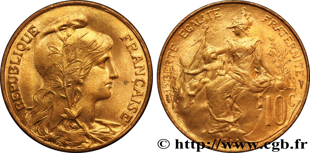 10 centimes Daniel-Dupuis 1914  F.136/23 SPL63 
