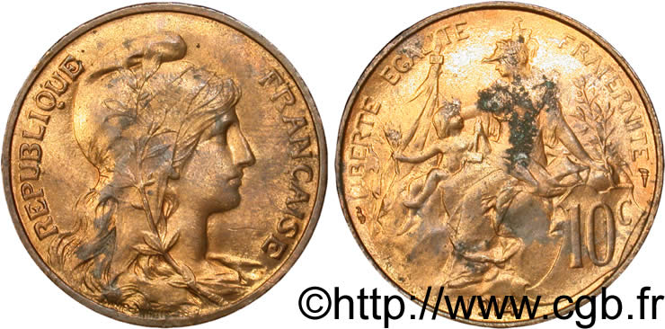 10 centimes Daniel-Dupuis 1914  F.136/23 VZ58 