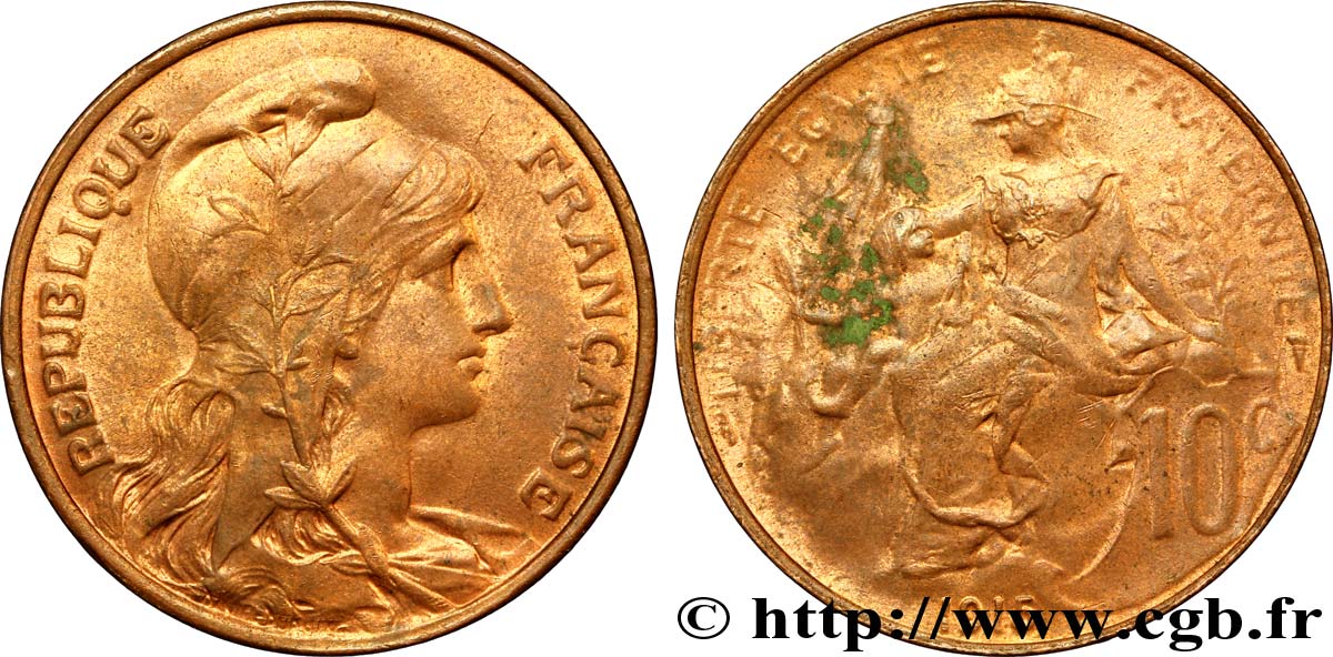 10 centimes Daniel-Dupuis 1915  F.136/24 EBC58 