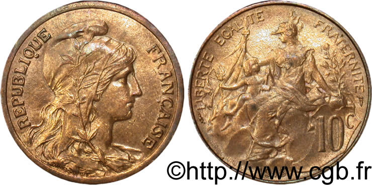 10 centimes Daniel-Dupuis 1915  F.136/25 SUP58 