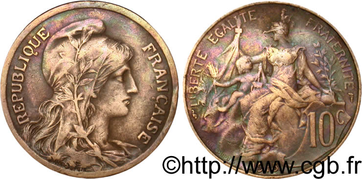 10 centimes Daniel-Dupuis 1915  F.136/25 TB35 