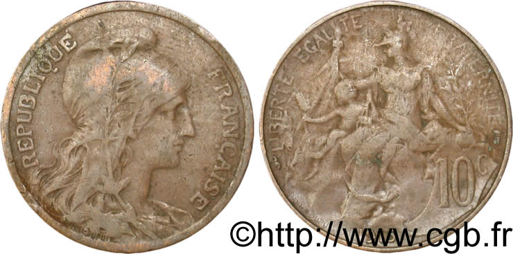 10 centimes Daniel-Dupuis 1915  F.136/25 TB20 