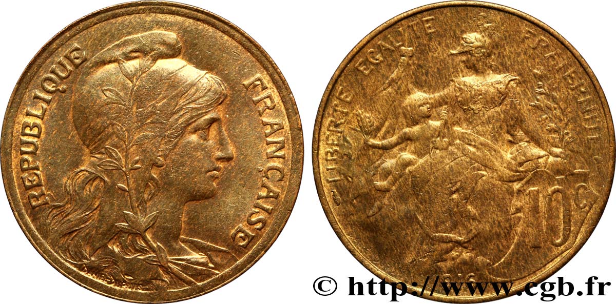 10 centimes Daniel-Dupuis 1916  F.136/26 AU58 