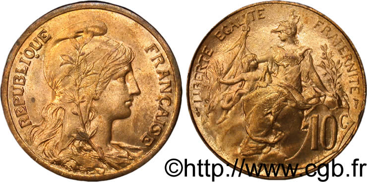 10 centimes Daniel-Dupuis 1917  F.136/28 MS63 