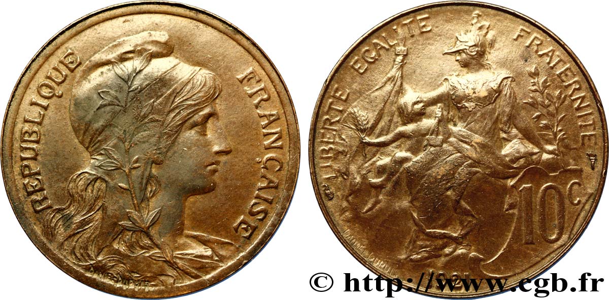 10 centimes Daniel-Dupuis 1921  F.136/30 TTB54 