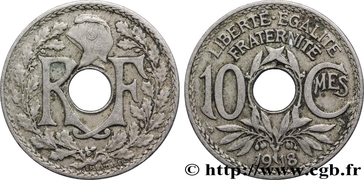 10 centimes Lindauer 1918  F.138/2 TTB40 