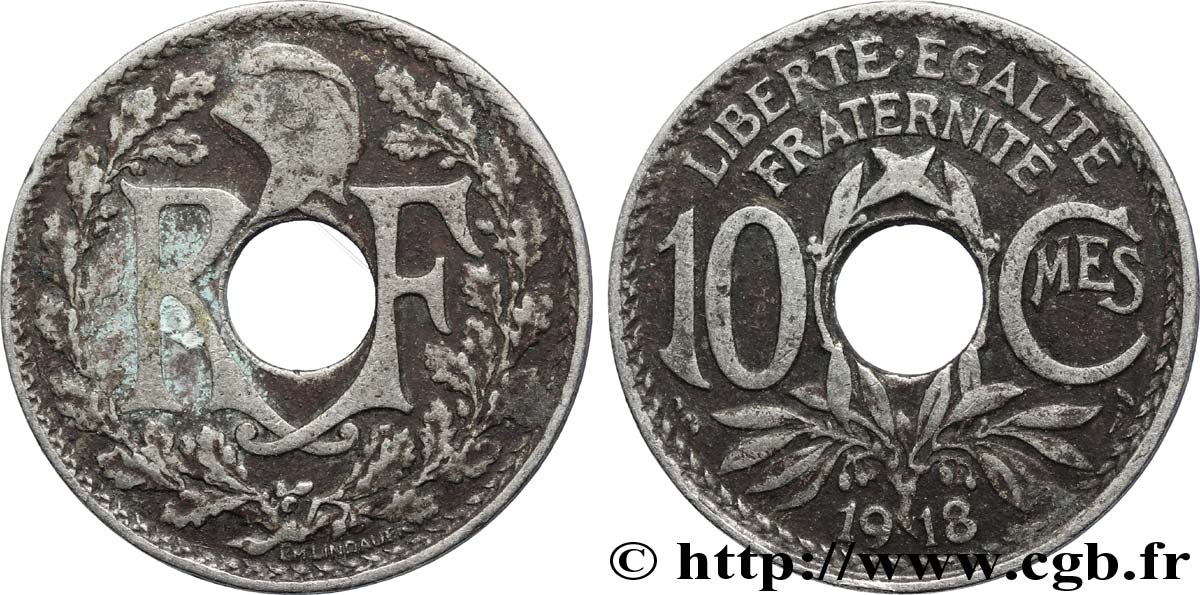 10 centimes Lindauer 1918  F.138/2 TB35 