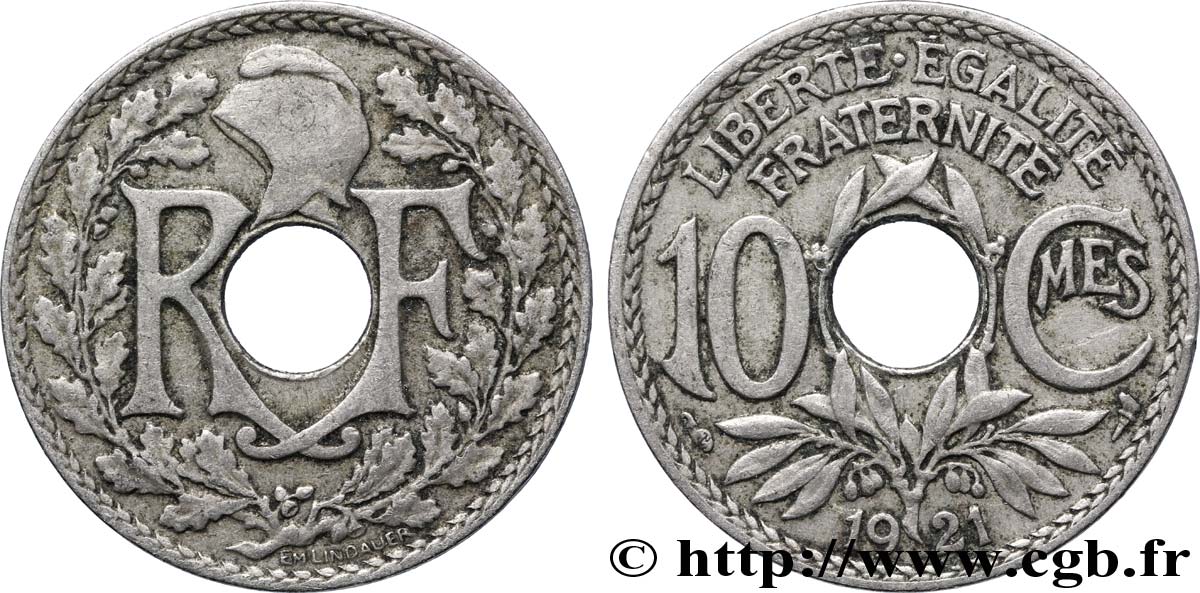 10 centimes Lindauer 1921  F.138/5 TB35 
